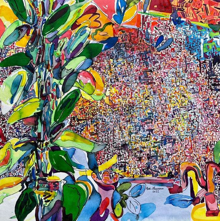 Alaa Al-Hassoun cityscape artwork