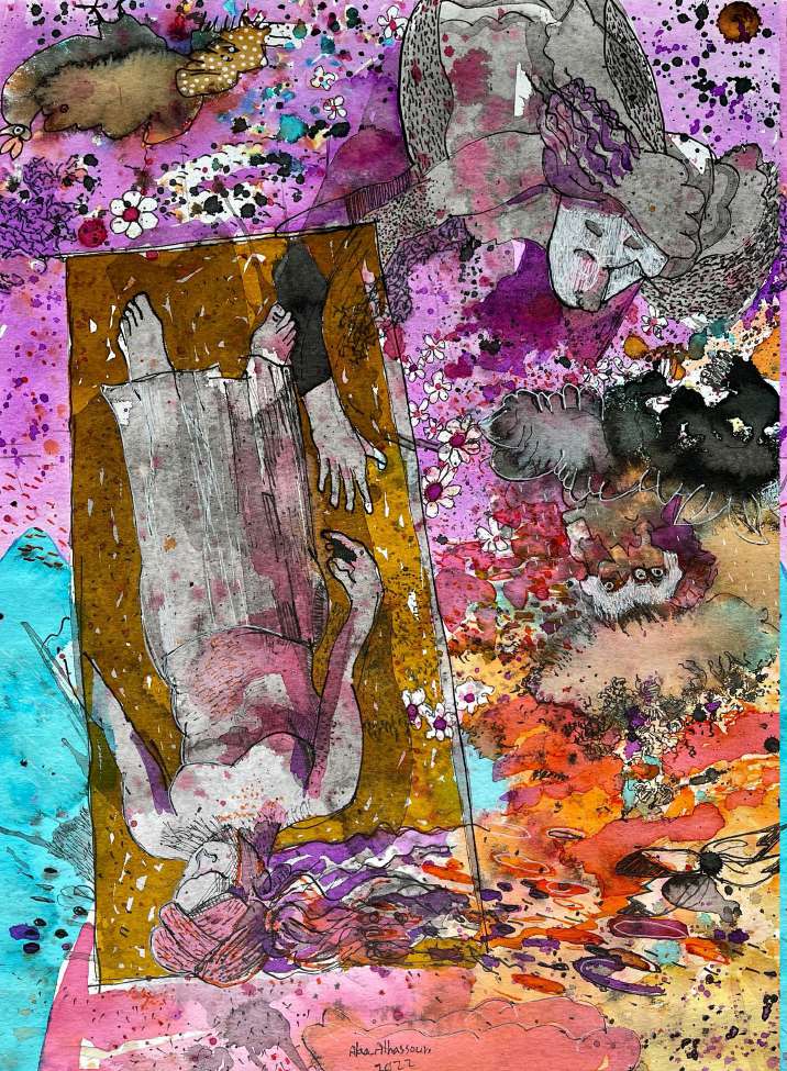 Alaa Al-Hassoun mixed media artwork